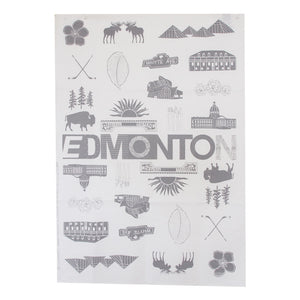 Edmonton City Teatowel - Grey