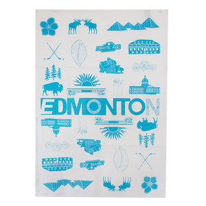 Edmonton City Teatowel - Blue